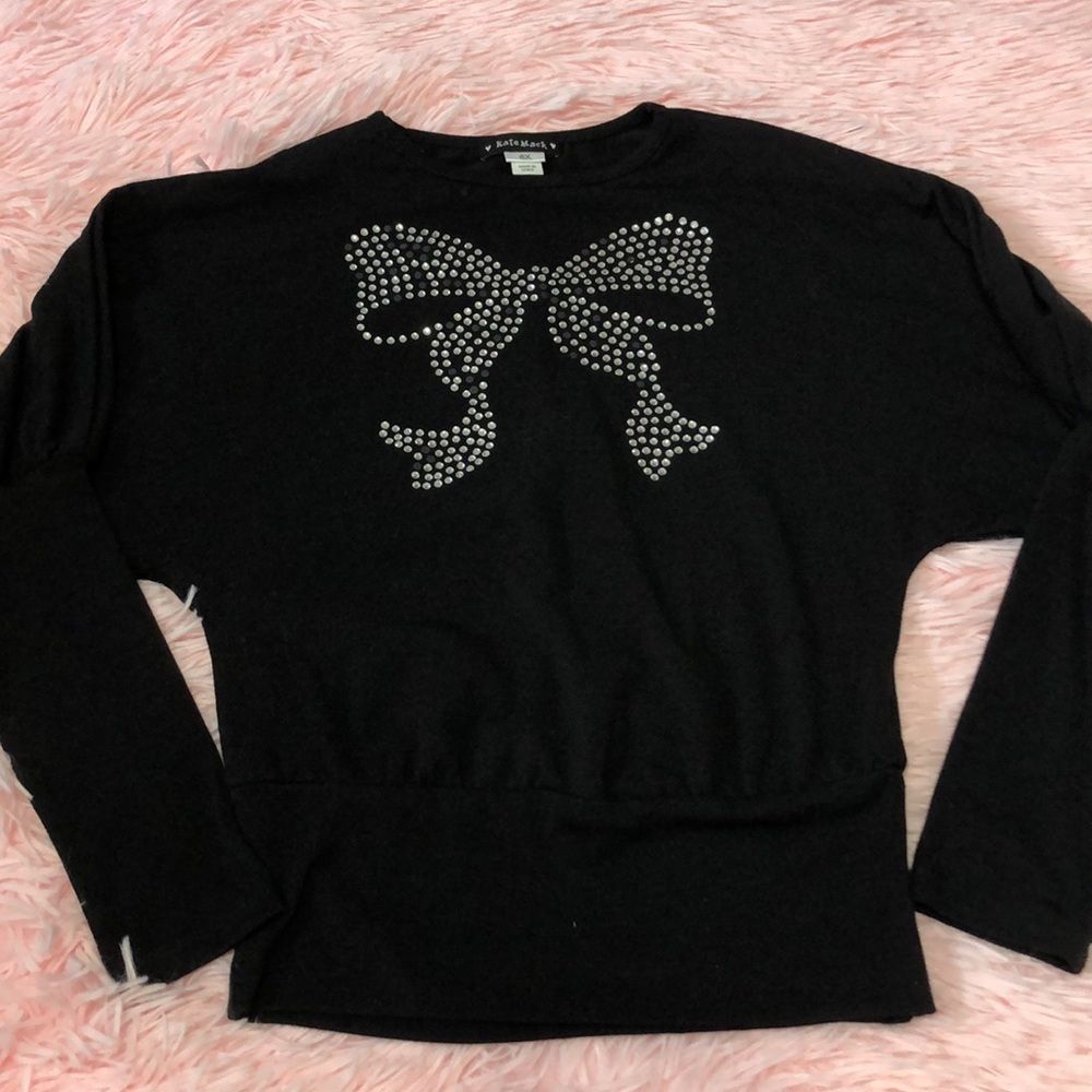 Kate Mack Rhinestone Bow Top, Size 6X